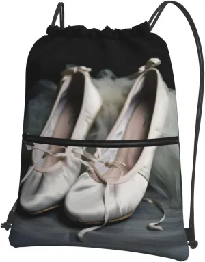 Ballet Shoe printed Drawstring Backpack Sports Fitness Backpack Backpack Organizer