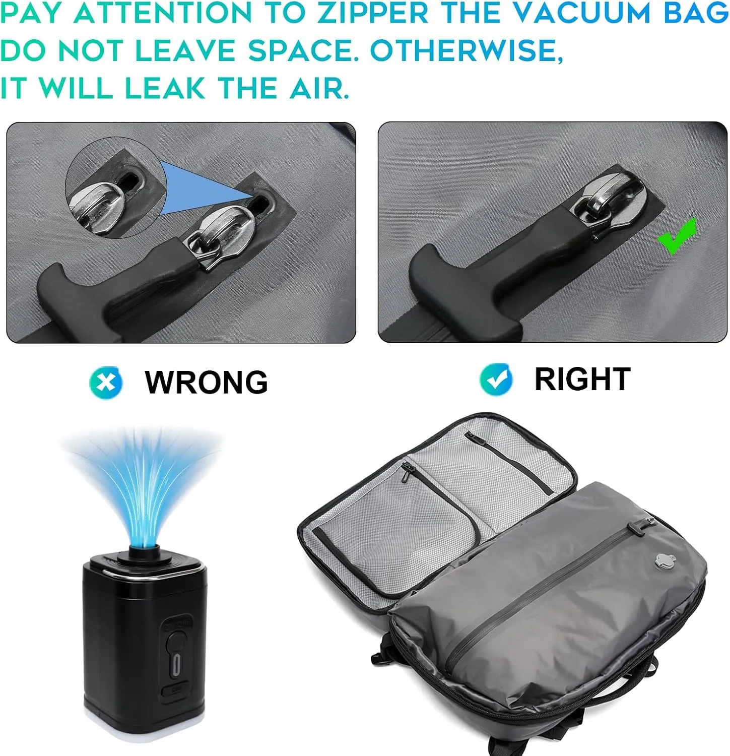 BANGE Airback Backpack,60L Expandable Travel Backpack Vacuum Compression with Air Pump, Waterproof and Anti-Theft Laptop Backpack for Hiking, Business and Travel