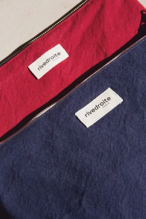 Barbette, the Medium sized pouch - Recycled cotton Midnight Blue