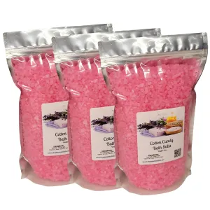 Bath Salts | 12lbs (3) 4lb Bags (192oz) | Cotton Candy Scent | Bathing | Body Care | Beauty | Relaxation | Spa