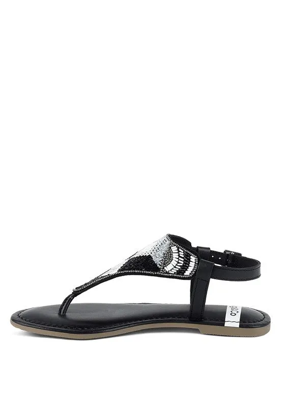 Beaded Flat Sandals