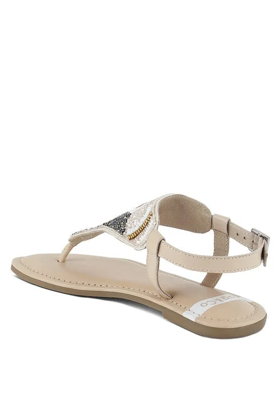 Beaded Flat Sandals