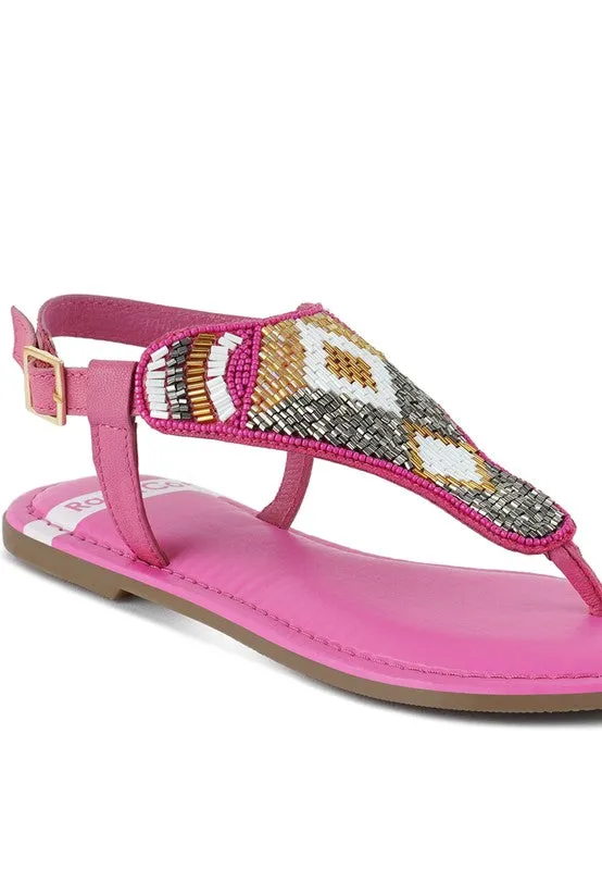 Beaded Flat Sandals