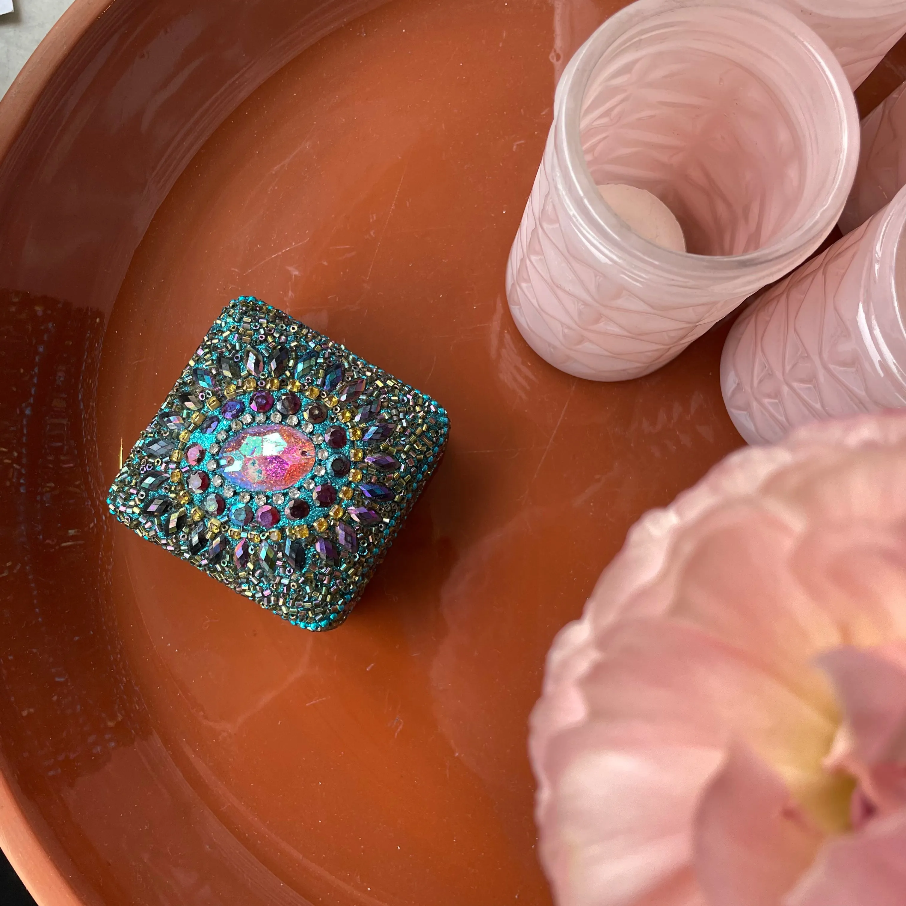 Beaded Trinket Box