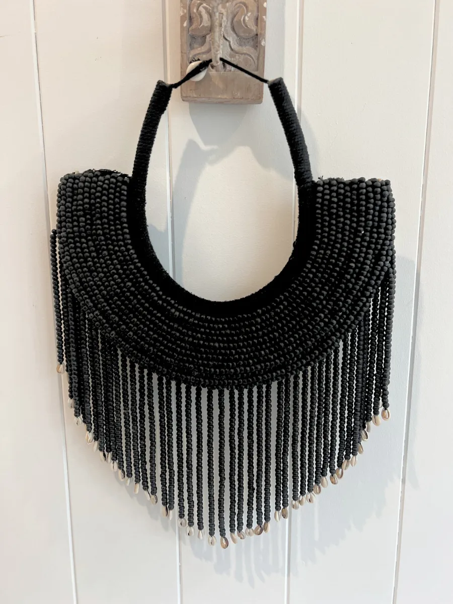 Beaded Wall Hanging - Black - New!