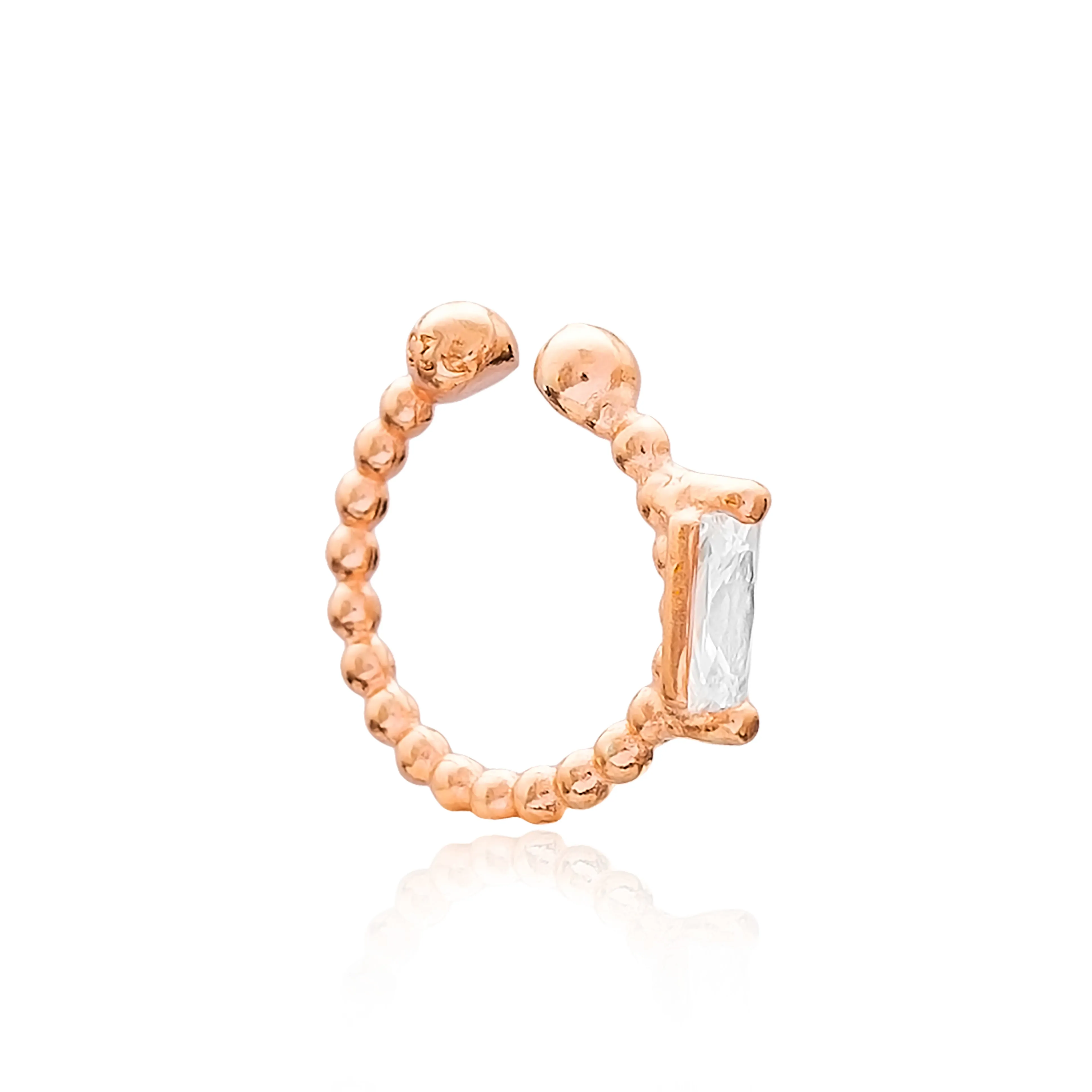Beaded Zircon Ear Cuff