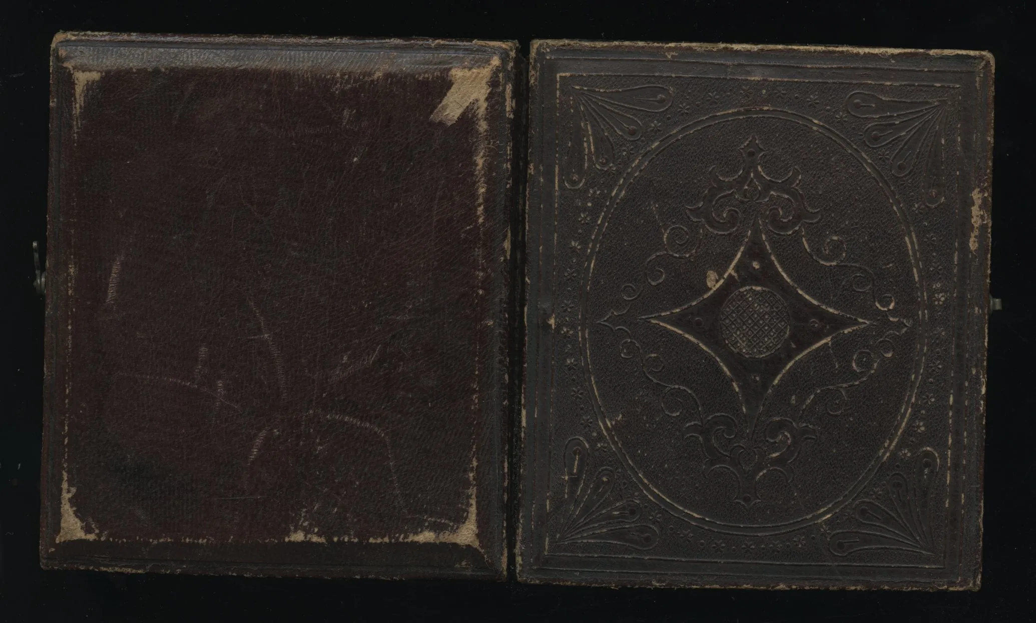Beautiful 1840s Daguerreotype Young Women Tinted Cheeks Painted Brooch