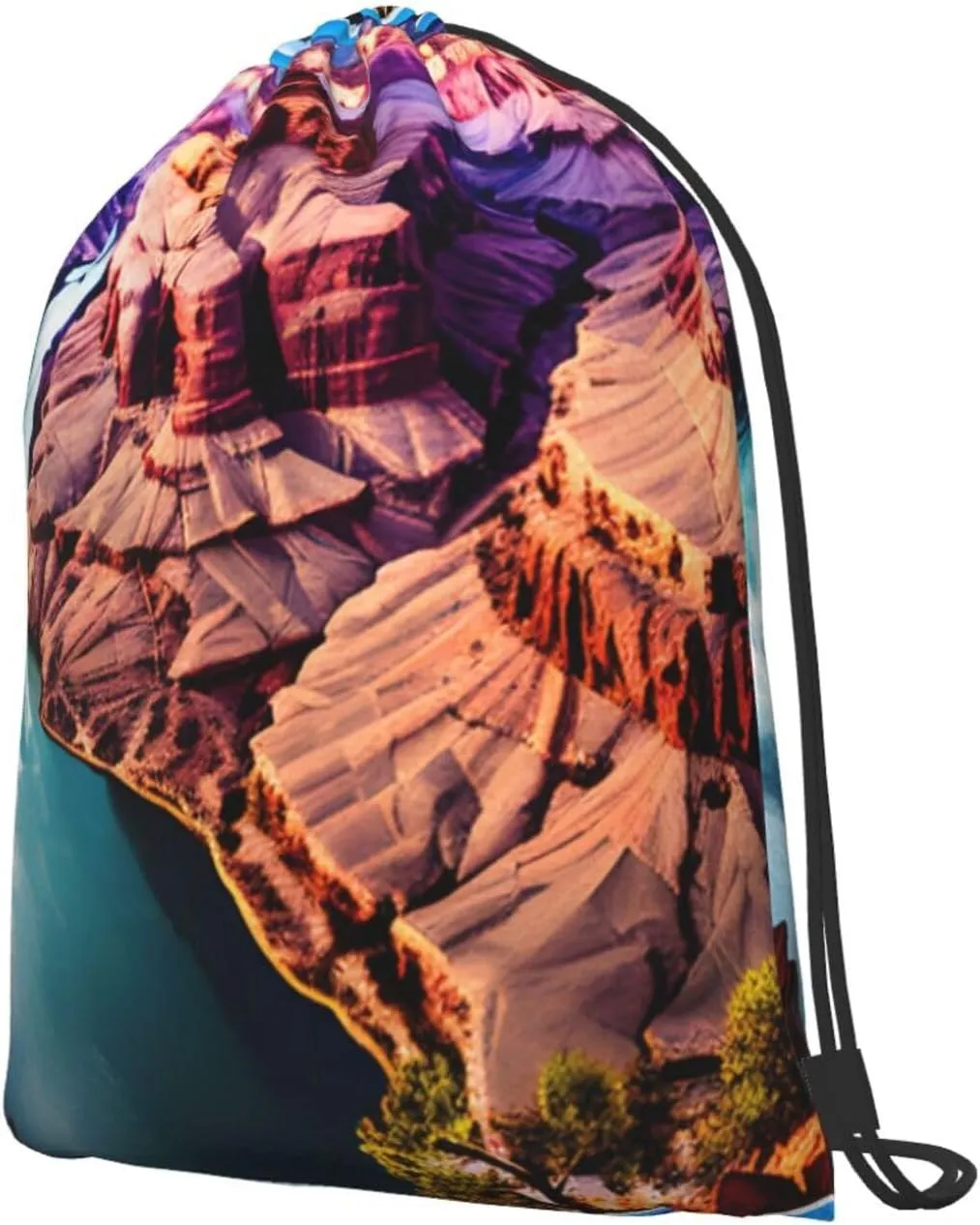 Beauty Grand Canyon Drawstring Cinch Backpack Polyester Sack Pack String Bag For Hiking Camping Adventure