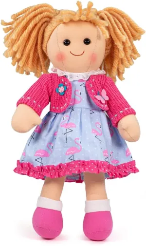 Bigjigs Toys, Maggie Doll - Medium, Rag Doll, Soft Dolls for 1 Year Old, First Doll for 1 Year Olds