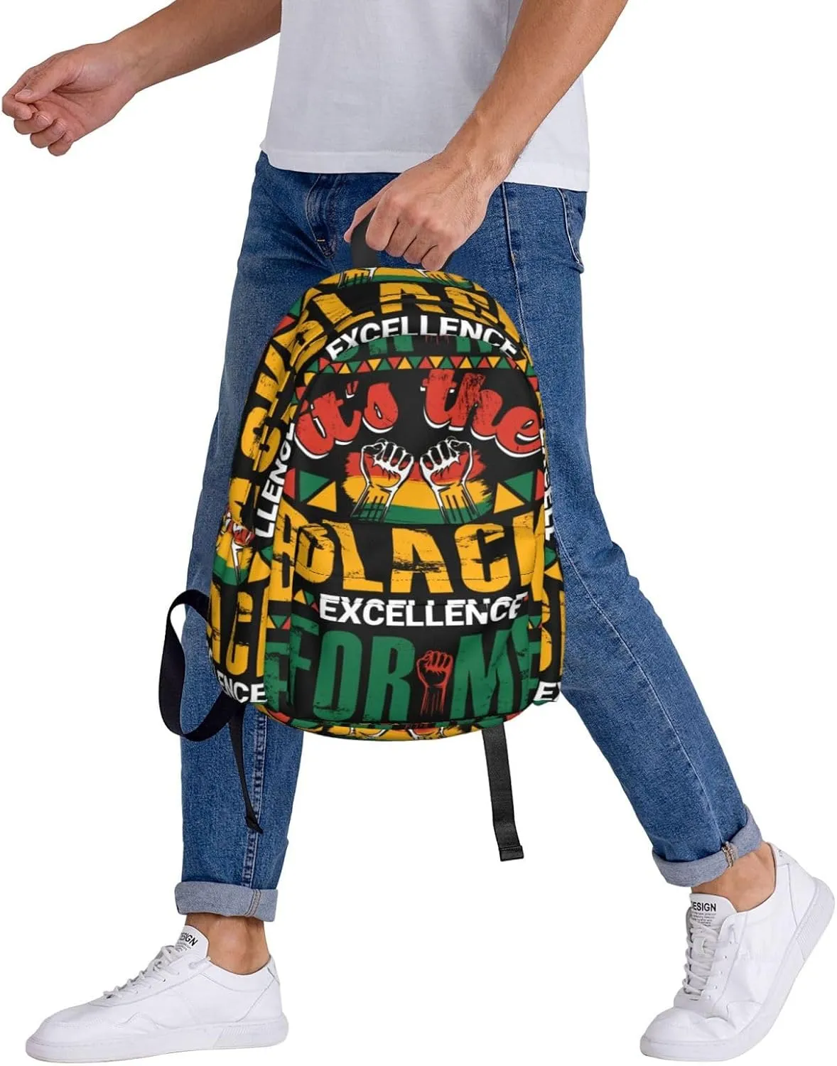 Black History Month It's The Excellent For Me Backpack Casual Laptop Backpack Large Capacity Double Shoulder Bag Travel Daypack For Women Men