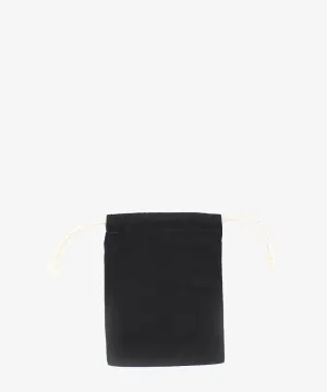 Black Rose Cotton Drawstring Pouch