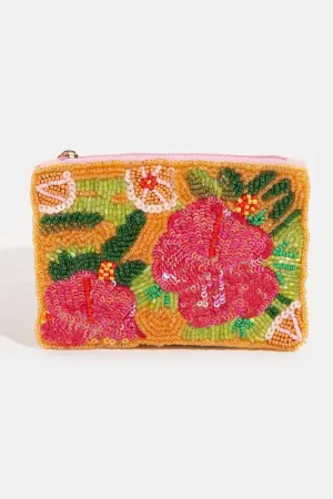 Bloom Beaded Mini Pouch