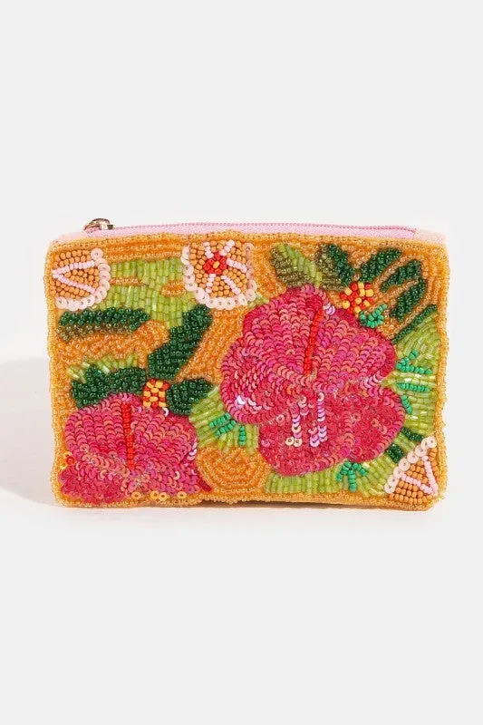 Bloom Beaded Mini Pouch