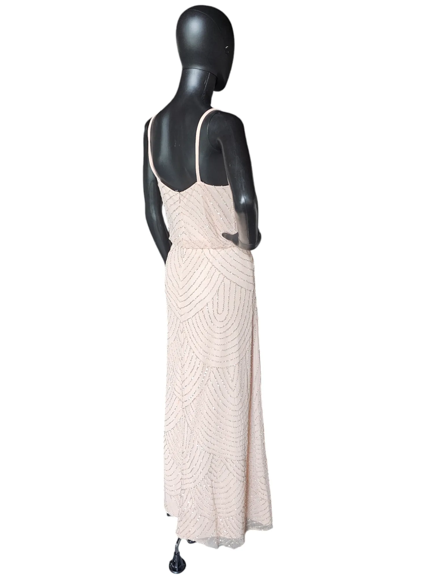 Blush Adrianna Papell Beaded Formal Gown