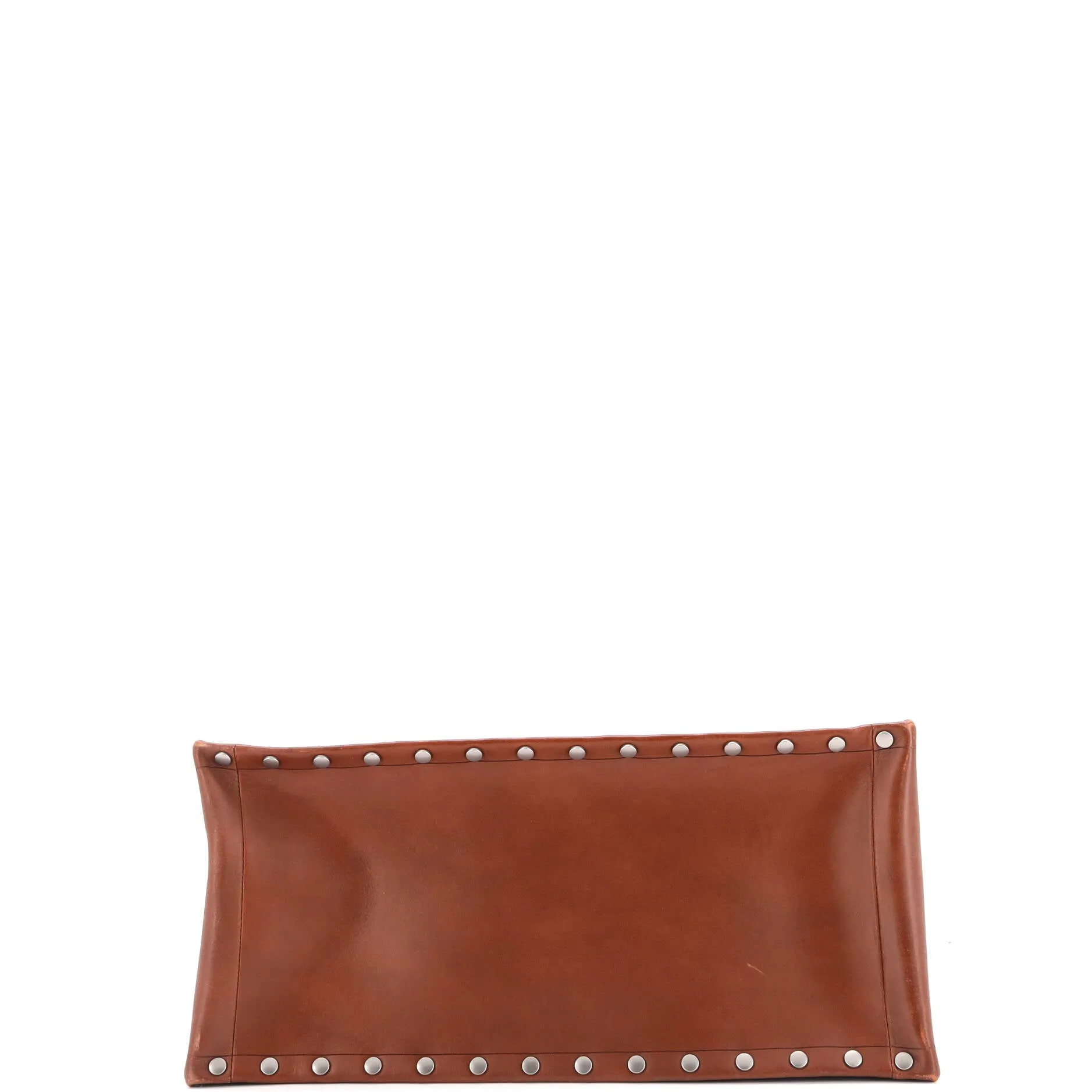 Book Tote Embroidered Studded Leather Large