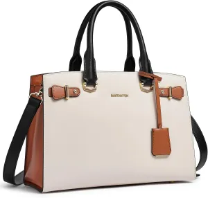 BOSTANTEN Women Leather Handbag Designer Satchel Purses Top Handle Shoulder Totes Crossbody Bag