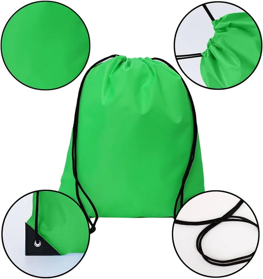 Bulk Drawstring Bags, Polyester Draw String Bags, Gym Sports Cinch Bag Drawstring Backpack for Women Men