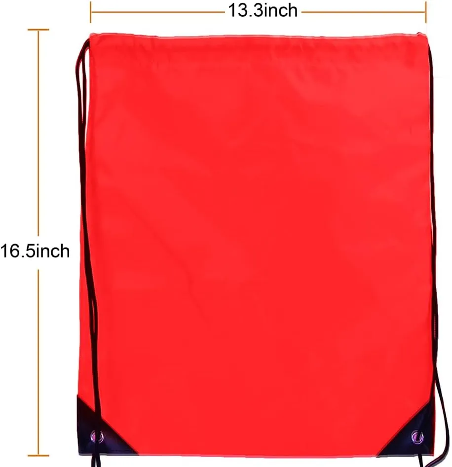 Bulk Drawstring Bags, Polyester Draw String Bags, Gym Sports Cinch Bag Drawstring Backpack for Women Men