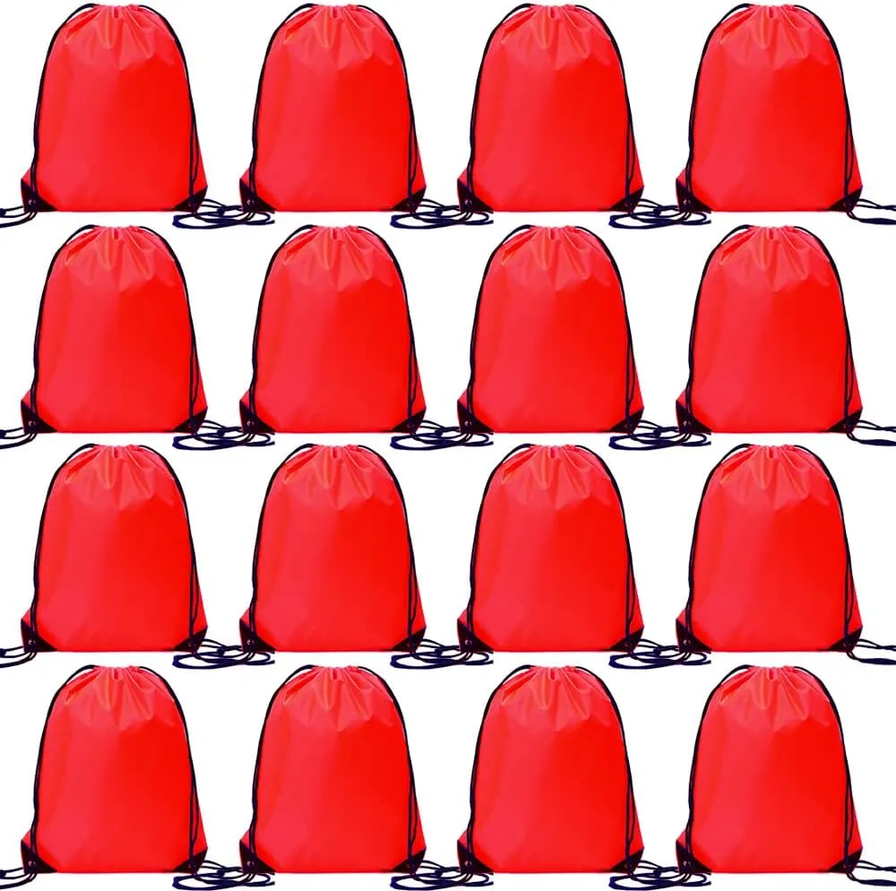 Bulk Drawstring Bags, Polyester Draw String Bags, Gym Sports Cinch Bag Drawstring Backpack for Women Men