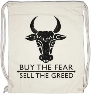 Buy The Fear Sell The Greed Drawstring Bag Gym Sack