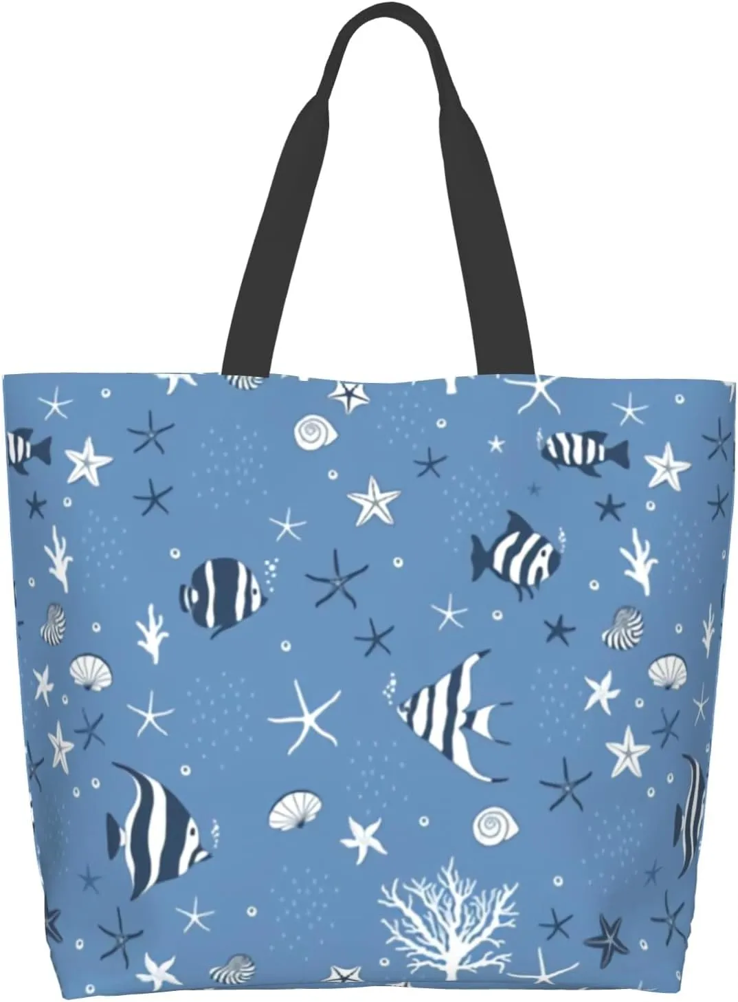 Cafl Tote Bag Shoulder Bag Large Reusable Shopping Bags Portable Storage Handbag