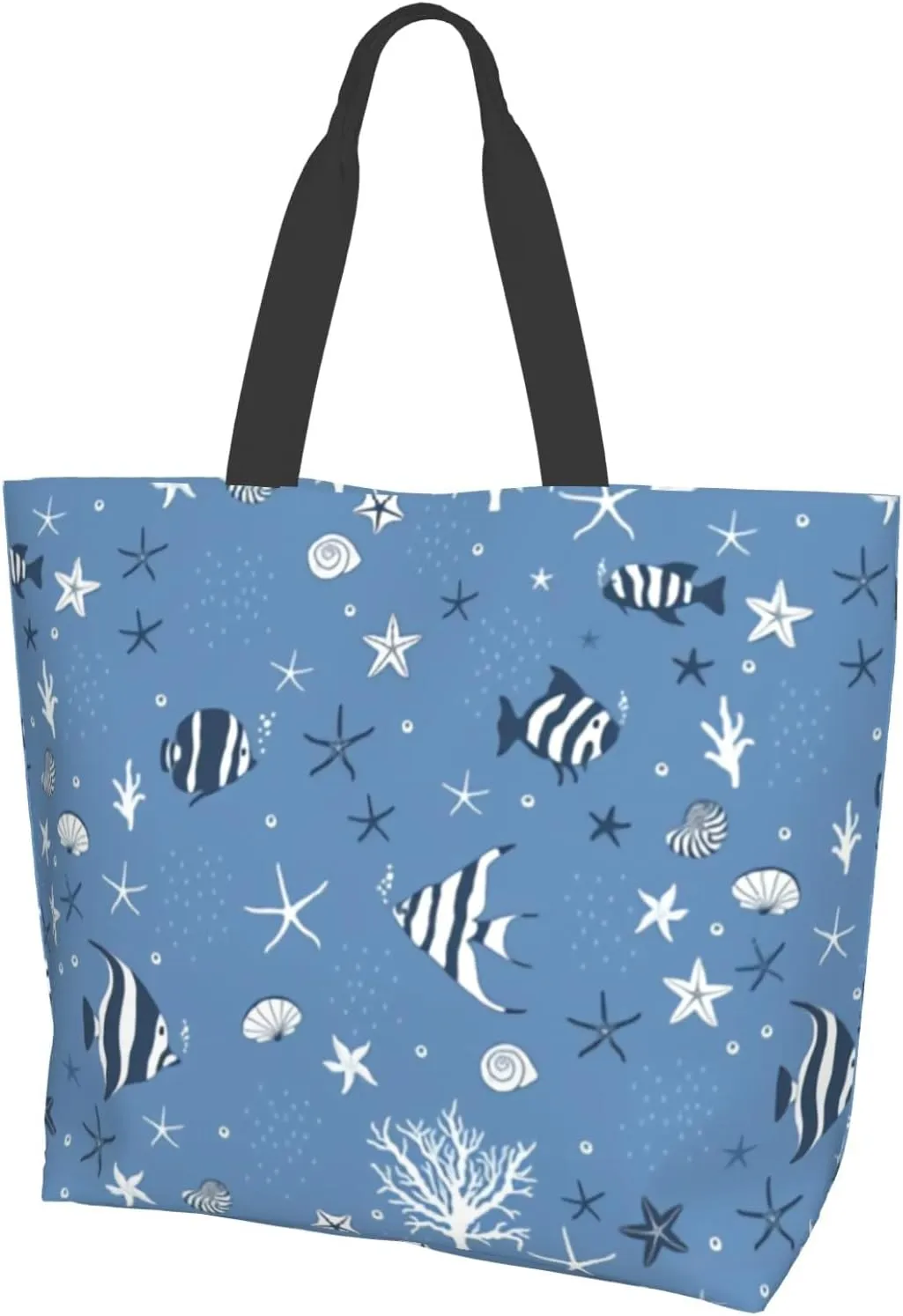 Cafl Tote Bag Shoulder Bag Large Reusable Shopping Bags Portable Storage Handbag