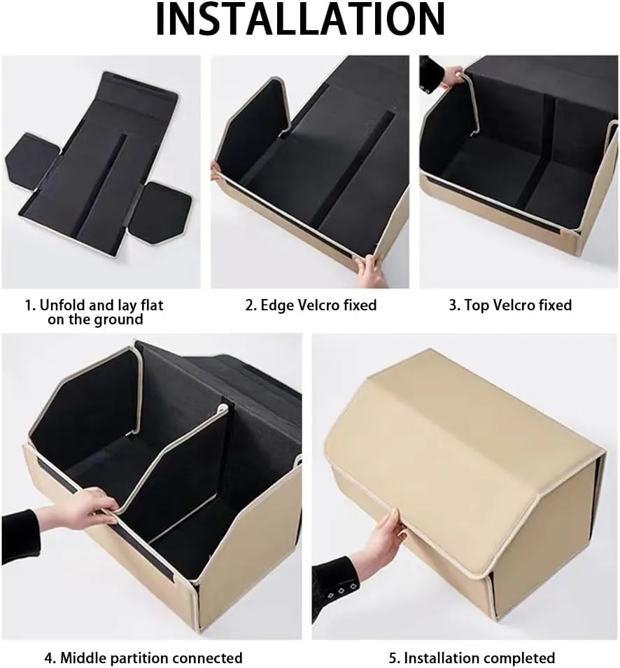 Car Trunk for Renault Scenic/Grand Scénic/Xmod IV III II I J9 R9 JZ JM JA 2015-2024, Trunk Storage Box Storage Box Watertight Leather with Handle Car Storage Box Folding Storage Box