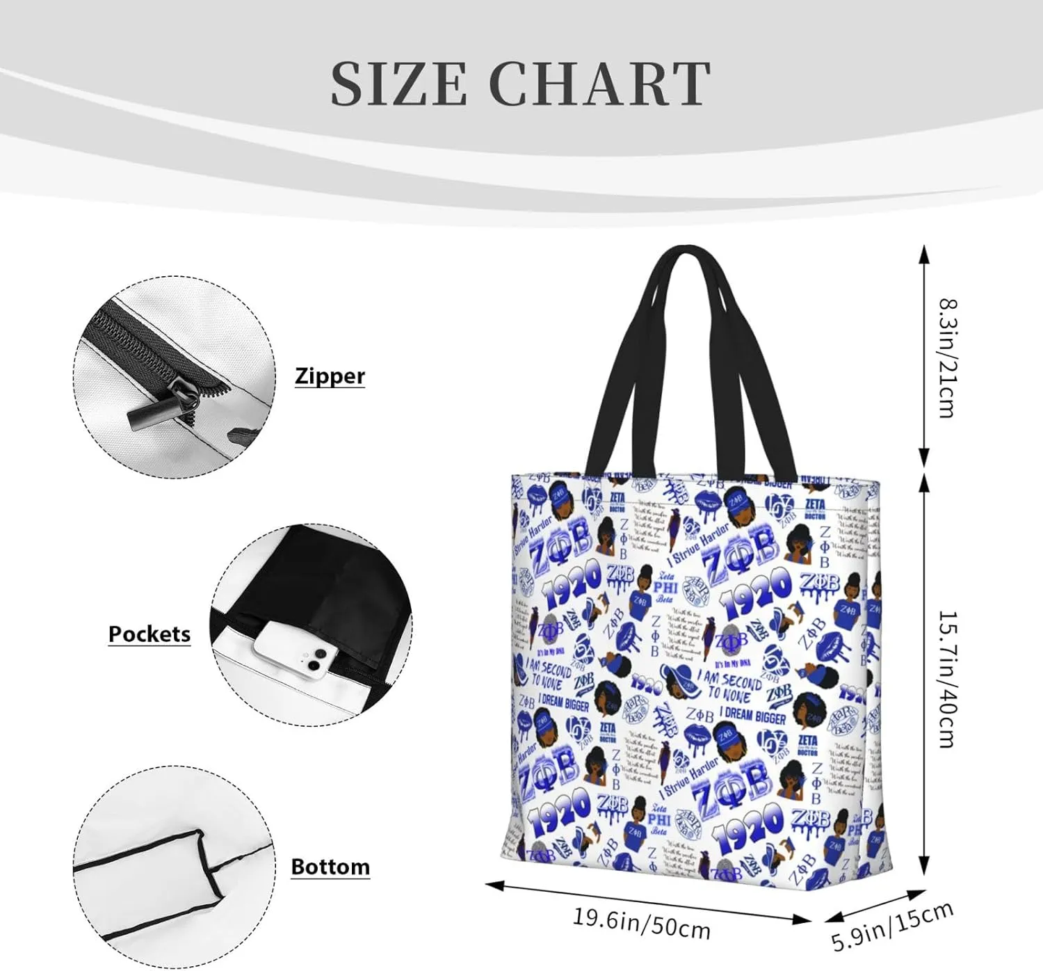Cat Tote Bag For Women – Large, Reusable, And Portable With Zipper For Shopping, Beach, Travel, And Daily Use