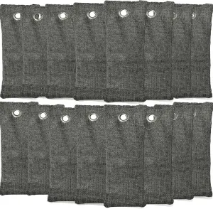 Charcoal bags Odor Absorber Activated Bamboo Charcoal Air Purifying Bag for Home Odor Eliminator Car Air Freshener for Closet Deodorizer Shoe Room Basement Litter Box Pet safe Bag-16x50g