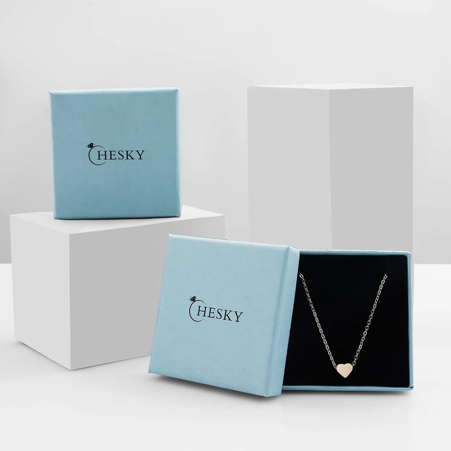 CHESKY Dainty Gold Necklace for Women, Trendy 14k Gold Plated/Sterling Silver Satellite Choker Necklace Thin Beaded Layered Choker Necklaces Discs Paperclip Chain Necklaces Womens Simple Jewelry Gift