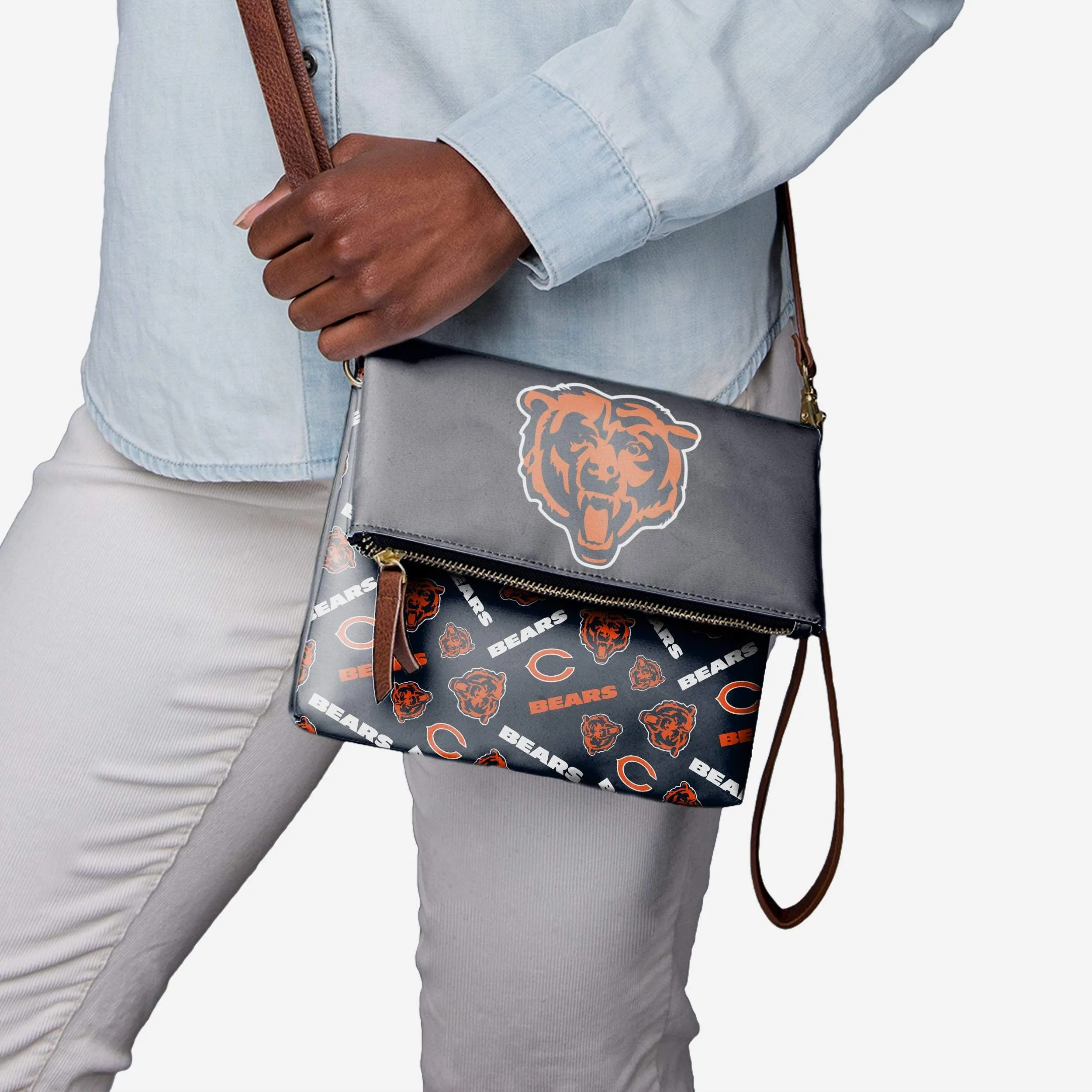 Chicago Bears Printed Collection Foldover Tote Bag