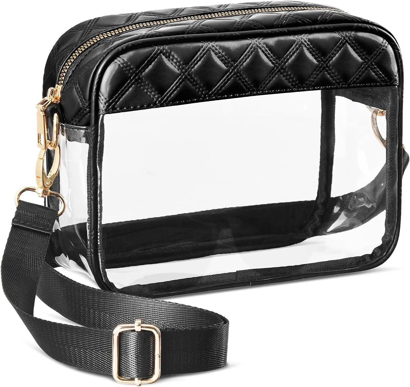 Clear Crossbody Bag Stadium Approved, Clear Purses for Women Stadium Crossbody for Events Concerts Sports Outfits