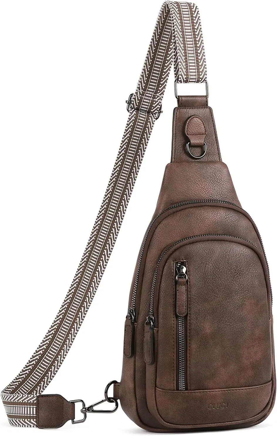 CLUCI Crossbody Bags for Women - Sling Backpack Travel Bag in Leather