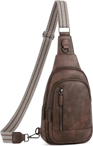CLUCI Crossbody Bags for Women - Sling Backpack Travel Bag in Leather