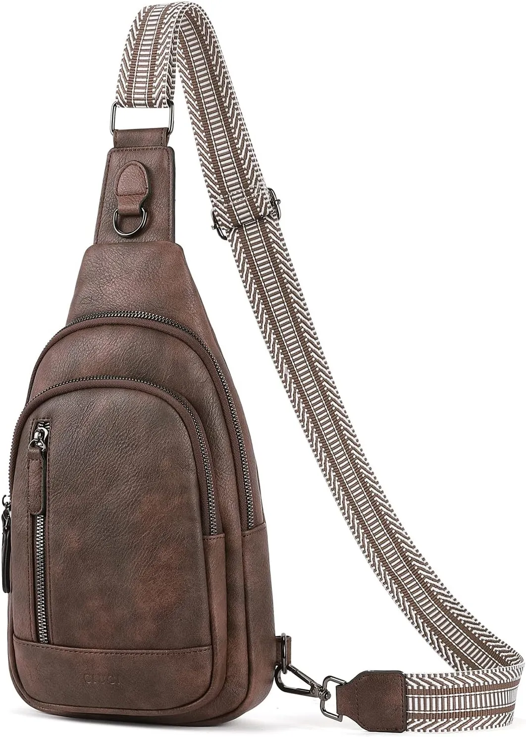 CLUCI Crossbody Bags for Women - Sling Backpack Travel Bag in Leather