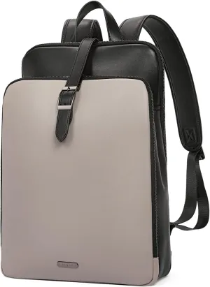 CLUCI Leather Backpack for Women, 15.6 inch Laptop Bag, Large Genuine Work Backpack Travel Back