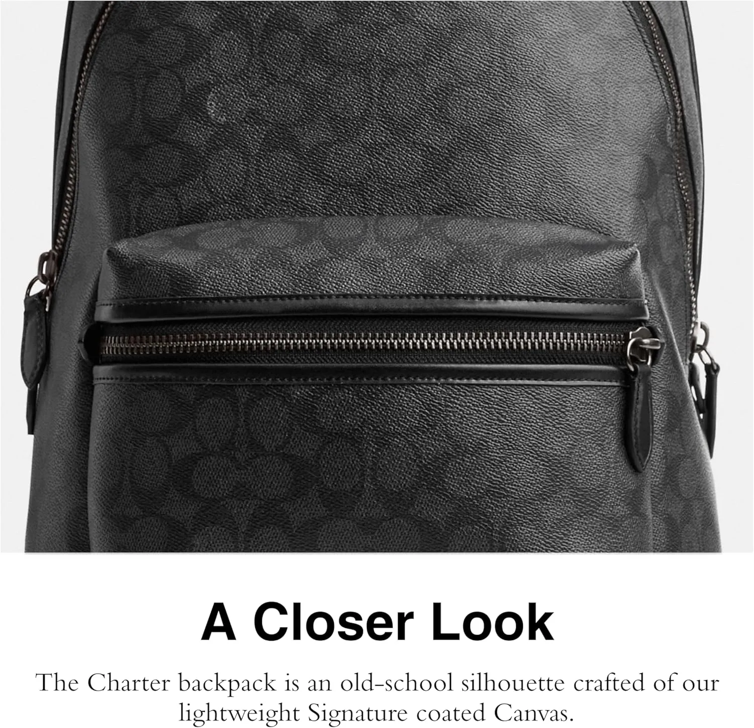 Coach Charter Backpack, Charcoal