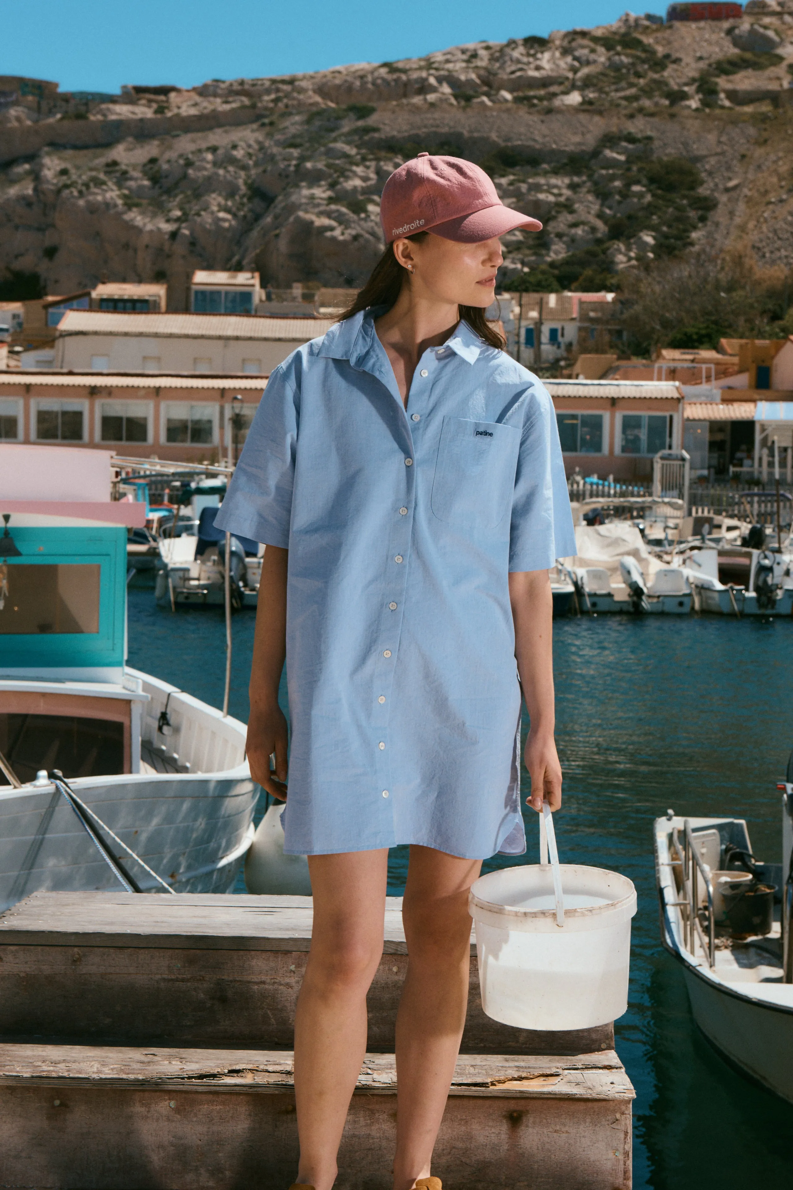 Colette the cap - Recycled cotton Bois de Rose