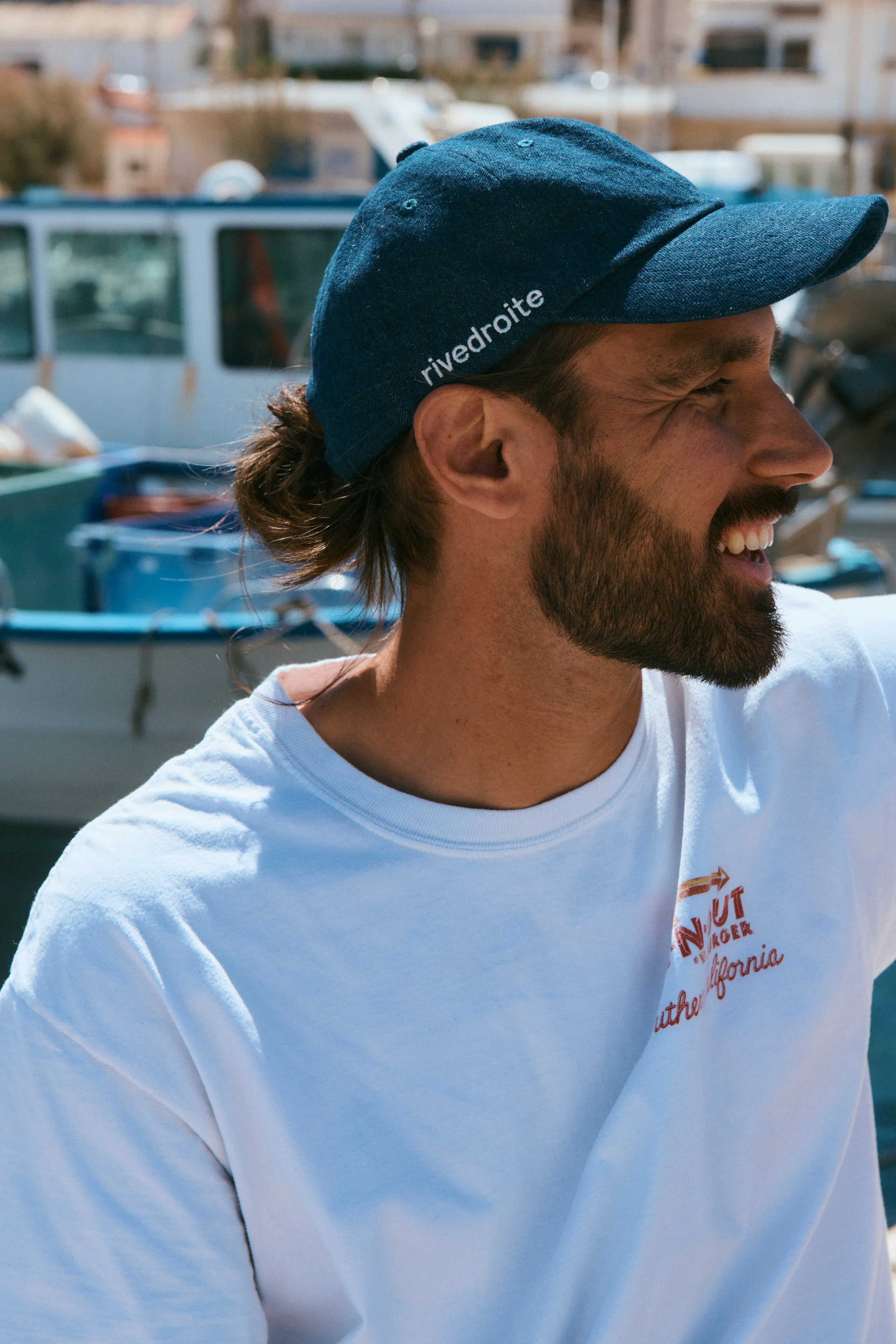 Colette the cap - Upcycled Raw Denim