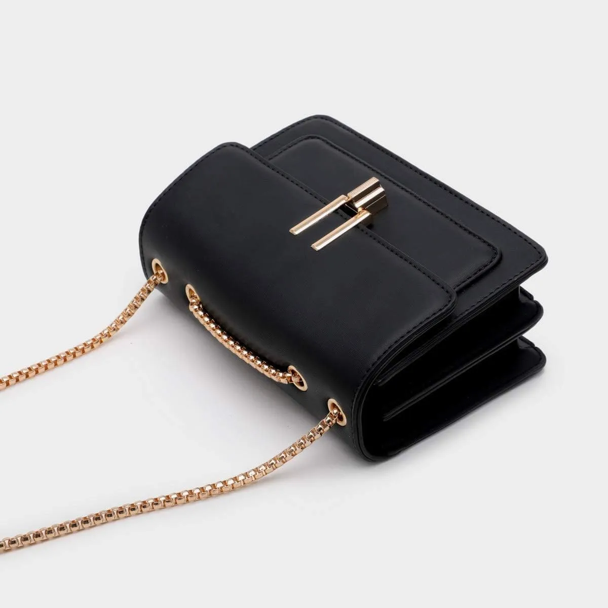 Color-Block Leather Crossbody Bag, Medium Shoulder Purse, Cute Designer Handbag, Stylish Faux Leather Cross Body Bag