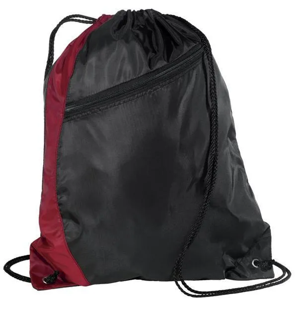 Colorblock Polyester Cinch Pack/Drawstring Bag