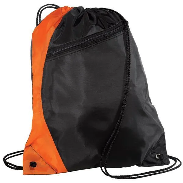 Colorblock Polyester Cinch Pack/Drawstring Bag