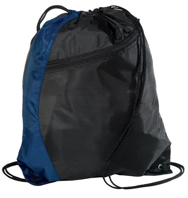 Colorblock Polyester Cinch Pack/Drawstring Bag