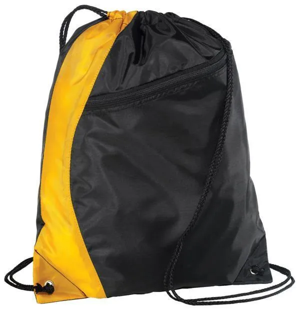 Colorblock Polyester Cinch Pack/Drawstring Bag