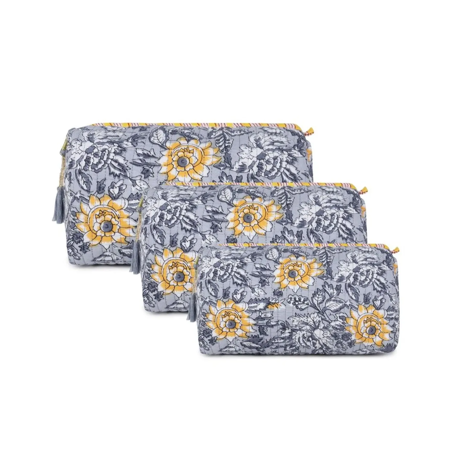 Cosmetic & Toiletry Bag Set of 3 - Blue