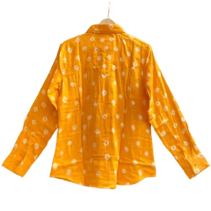 Cotton Bandhini Embellished Shirt