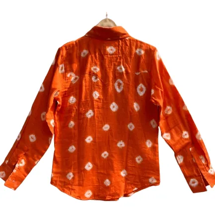 Cotton Bandhini Embellished Shirt