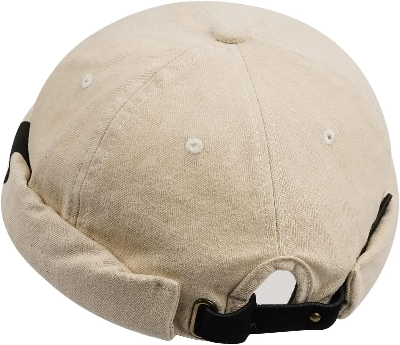 Croogo Brimless Docker Cap Unisex Rolled Cuff Harbour Hat Visor-Less Cap Cotton Beanie Landlord Hat Casual Sailor Skull Cap