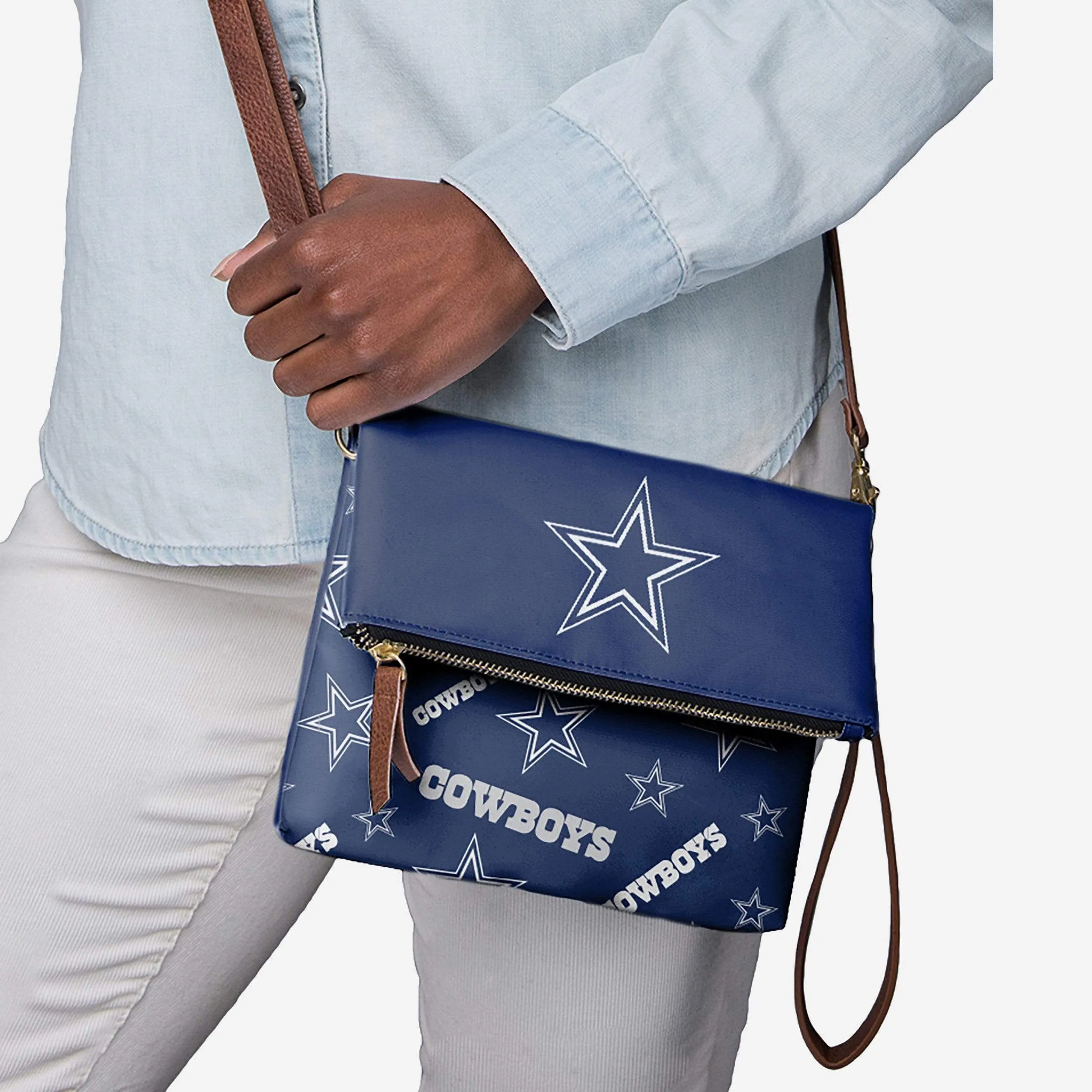Dallas Cowboys Printed Collection Foldover Tote Bag
