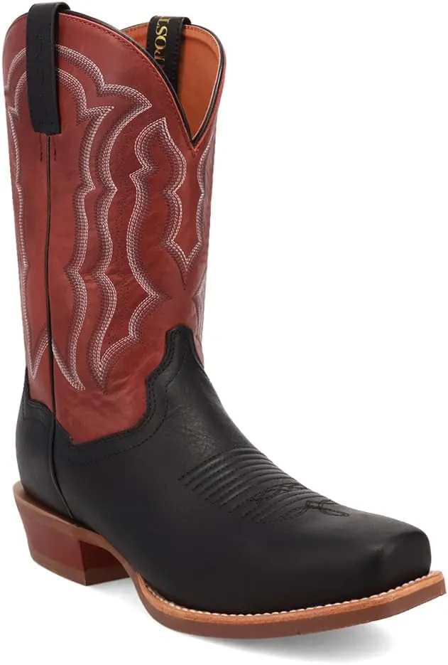 Dan Post Boots Mens Creed Embroidered Square Toe Pull On Casual Boots Mid Calf - Brown